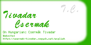 tivadar csermak business card