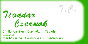 tivadar csermak business card